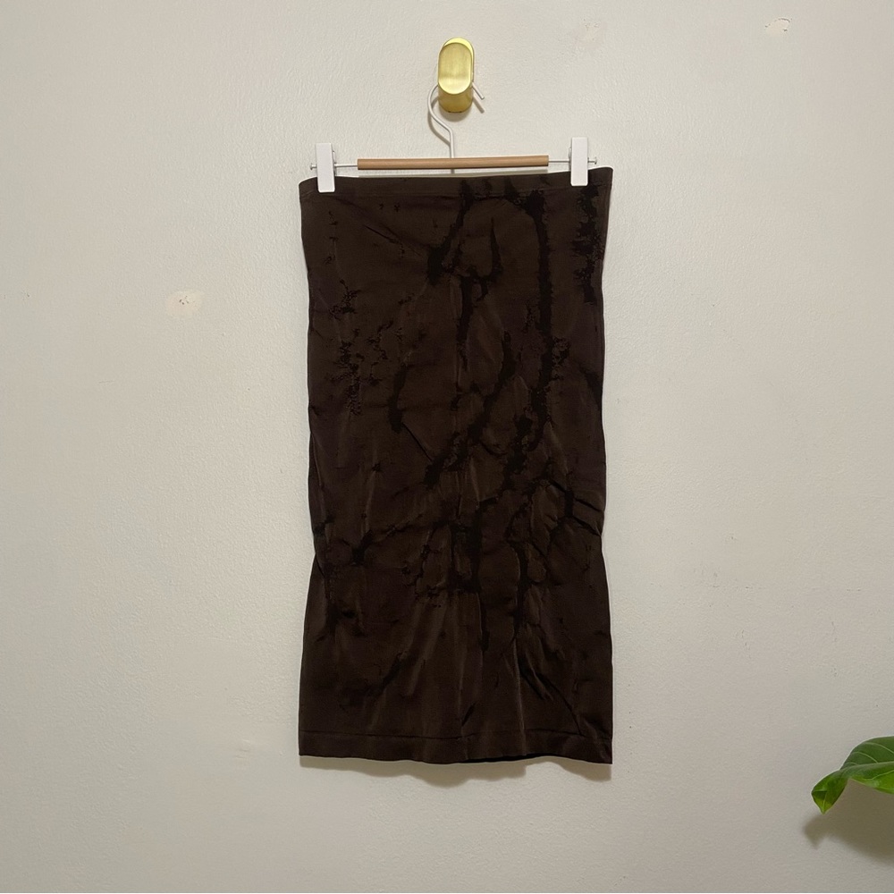 Wolford Chocolate Brown Body-con Stretch Pencil Skirt